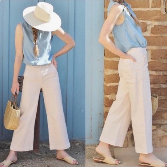 Everlane Wide Leg Crop Jean in Shell Pink Size 12 NWOT